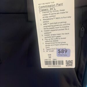 Commission Pant Classic 34L